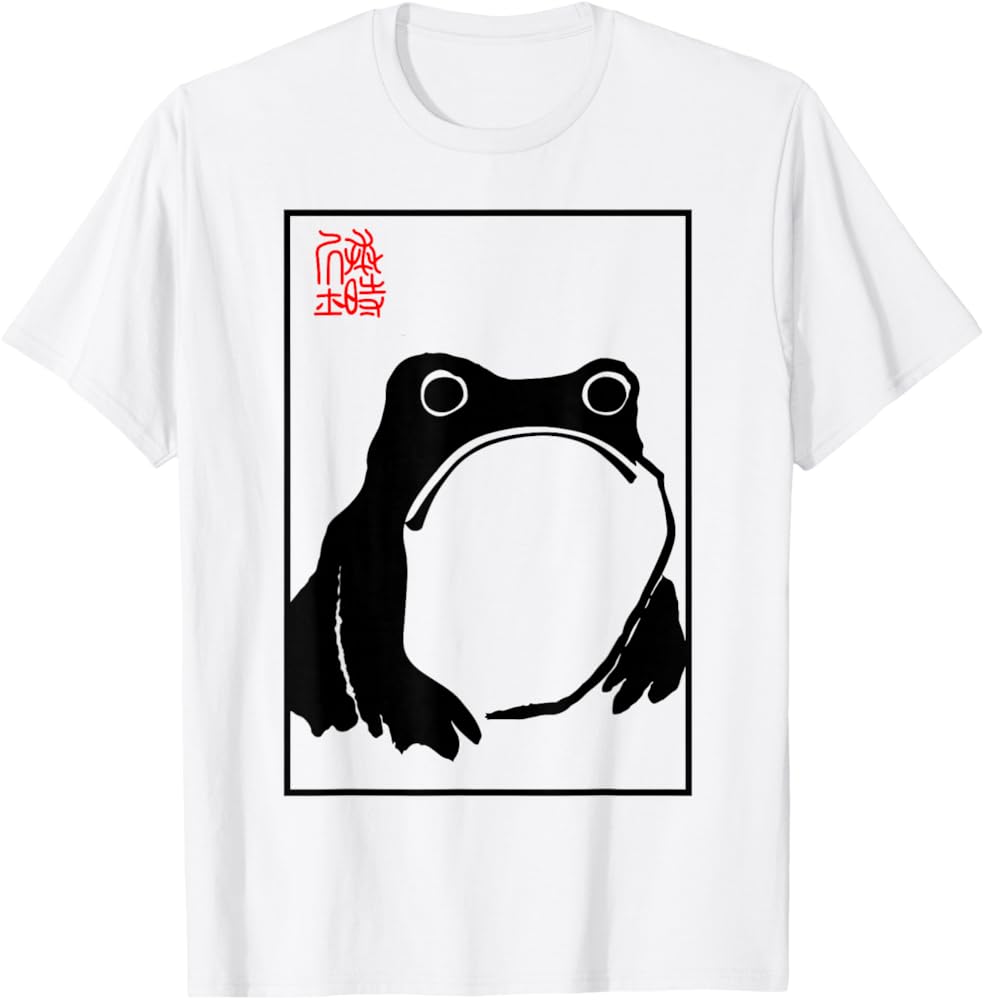 Amazon | 不機嫌なカエル 松本邦司 Tシャツ | Tシャツ・カットソー 通販